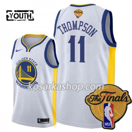 Dres Golden State Warriors Klay Thompson 11 2018 NBA Finals Patch Nike Bijela Swingman - Dječji